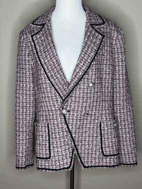 Veronica Beard womens Theron plaid blazer jacket size 18.
